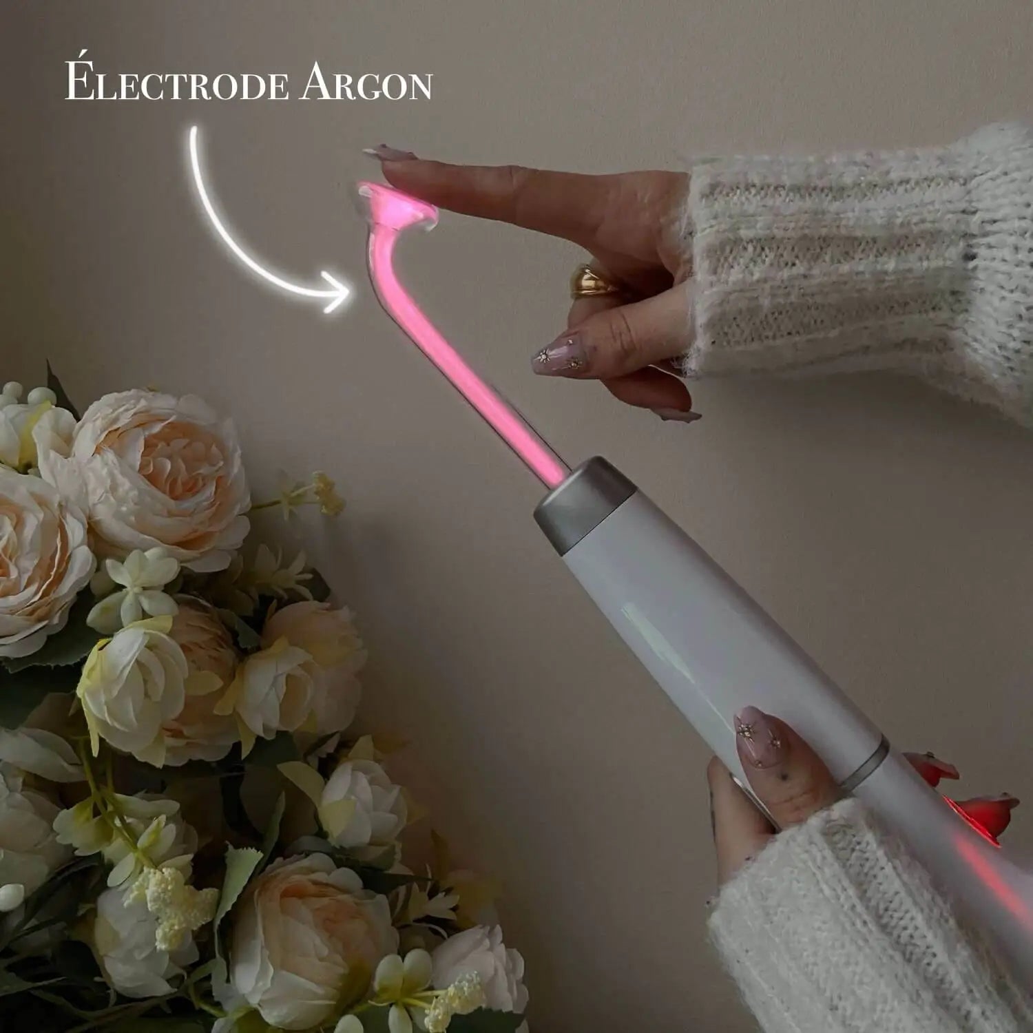 Électrode Argon à lumière violette pour appareil haute fréquence LumiFréquence Cerafine Paris